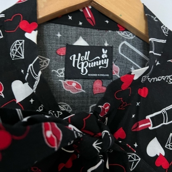HELL BUNNY BISOUS BLOUSE SIZE SMALL - Picture 6 of 7
